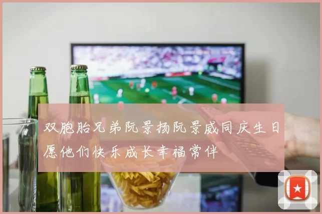 双胞胎兄弟阮景扬阮景威同庆生日愿他们快乐成长幸福常伴